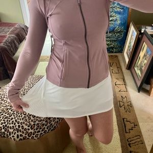 Rose gold pink scuba sweater / jacket Lululemon